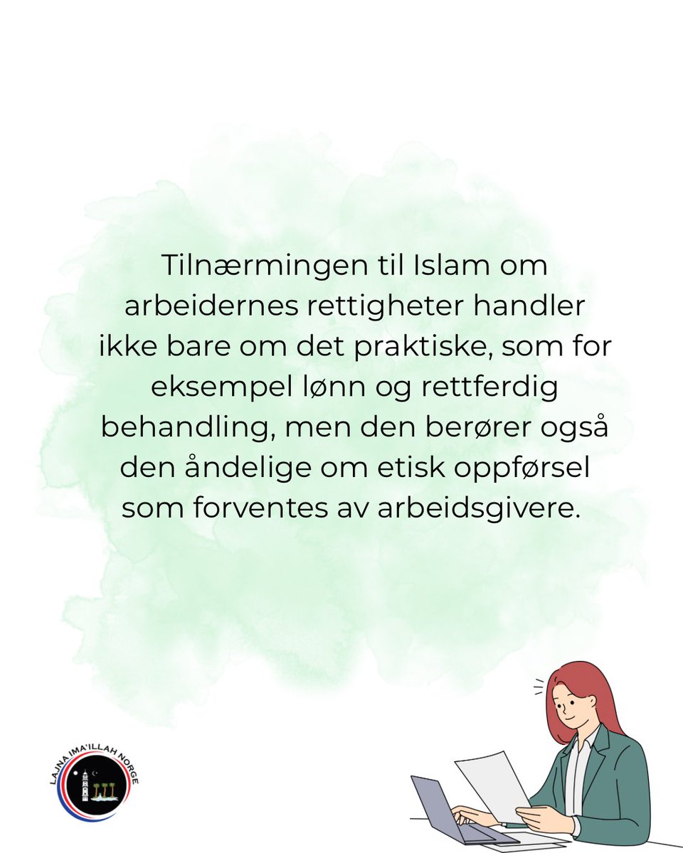 LajnaNorge's tweet photo. Visste du at Islam har lagt et sterkt grunnlag for arbeidernes rettigheter? 

#arbeidernesdag #arbeidernesrettigheter #lajnaimaillah #lajnanorge #amj #islam #ahmadiyya https://t.co/HBawTIce0C