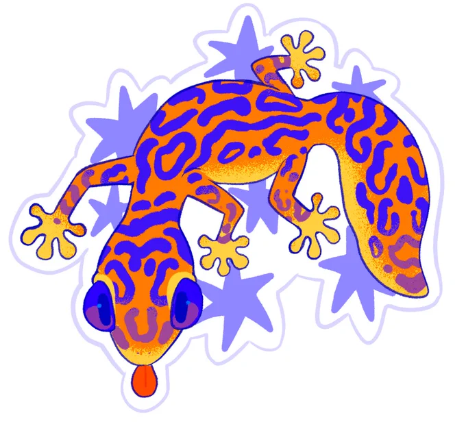 happy may ! members of my sticker club will be getting this gecko sticker this month. you can join for $5 !