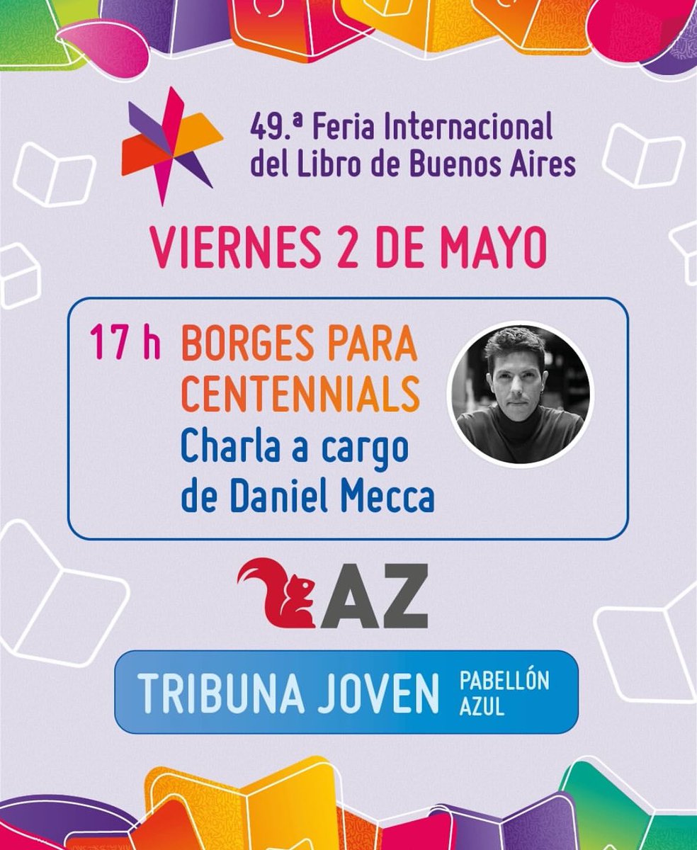 Daniel Mecca (@dmecca1) on Twitter photo Bueno. Bonito. Borgeano. Nos vemos este viernes en la Feria, camaradas. Bueno. Bonito. Borgeano. Nos vemos este viernes en la Feria, camaradas.