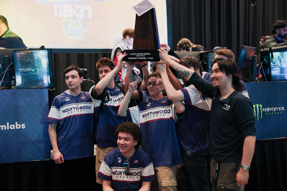 The FIRST team to lift a <a href="/playflygg/">Playfly College Esports</a> trophy today 🏆 

Congratulations to your #playflyggtoc Overwatch CHAMPIONS 

🥇 <a href="/Lep_ow/">Lep</a> 
🥇<a href="/iCy_OW/">iCy</a> 
🥇<a href="/cjayow/">cjay</a> 
🥇<a href="/Rokit_OW/">Rokit</a> 
🥇<a href="/Haventhedude/">ً</a> 
🥇<a href="/Boat_OW/">Boat</a> 
🥇<a href="/Faustus/">Faustus</a>
