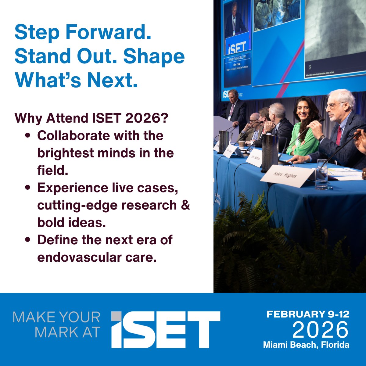 ISET (@isetnews) on Twitter photo For 30+ years, ISET has driven innovation in endovascular care—and #ISET2026 is stronger than ever. Join us Feb. 9-12, 2026, in Miami Beach to shape the future in the field. Register now: hubs.ly/Q03kL9Bf0
<a href="/docTPlive/">Tino Peña</a> <a href="/schiro_md/">Brian J. Schiro, MD</a> <a href="/DrBTKatzen/">Barry T. Katzen, MD</a> For 30+ years, ISET has driven innovation in endovascular care—and #ISET2026 is stronger than ever. Join us Feb. 9-12, 2026, in Miami Beach to shape the future in the field. Register now: hubs.ly/Q03kL9Bf0
<a href="/docTPlive/">Tino Peña</a> <a href="/schiro_md/">Brian J. Schiro, MD</a> <a href="/DrBTKatzen/">Barry T. Katzen, MD</a>