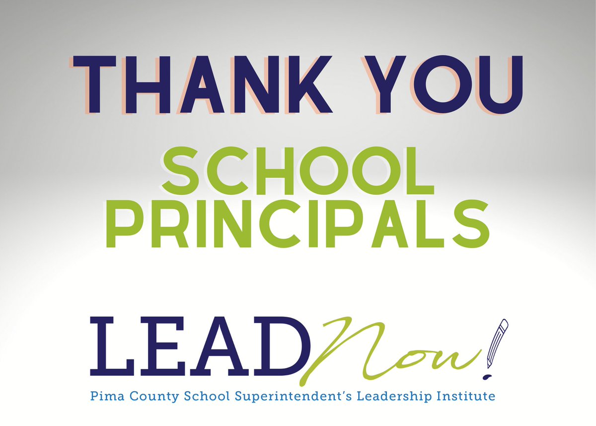 School Principals' Day! On behalf of Superintendent Williams, our LEADNow! Leadership Institute, and our entire office...Thank you to all of the incredible school principals in Pima County! You make a difference!

Give a principal a shoutout with a retweet or comment!