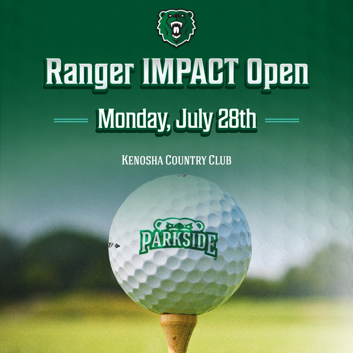 It's time to tee it up  at the 7th Annual Ranger IMPACT Open!

📅 July 28 | 📍 Kenosha Country Club

Enjoy a day of golf, raffles, and more—all in support of over 300 Parkside student-athletes! 💚🐻

Register below: uwp.edu/giving/rangeri…