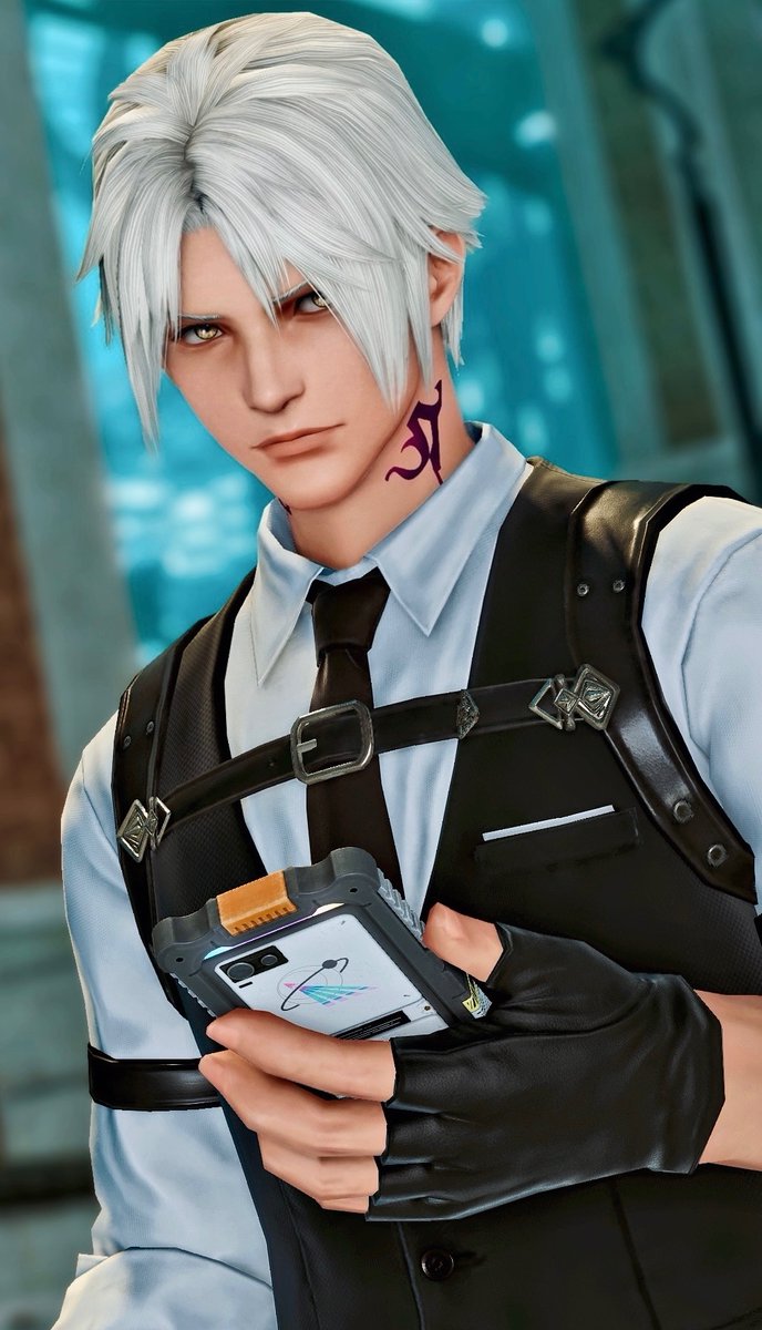 Thancred stares after getting the ridiculous meme you (the WOL) air dropped him during a meeting #ffxiv #Thancred #ThancredThursday