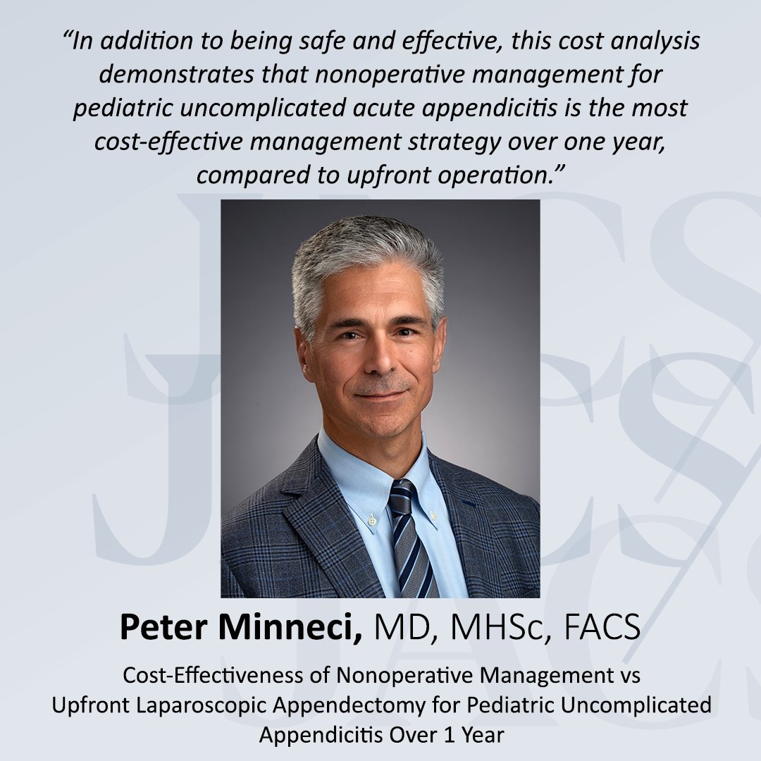 Journal of the American College of Surgeons (JACS) (@acsjacs) on Twitter photo This trending #HotJACS article is off the charts! 
🔥Cost-Effectiveness of Nonoperative Management vs Upfront Laparoscopic Appendectomy for Pediatric Uncomplicated Appendicitis Over 1 Year
journals.lww.com/journalacs/ful… This trending #HotJACS article is off the charts! 
🔥Cost-Effectiveness of Nonoperative Management vs Upfront Laparoscopic Appendectomy for Pediatric Uncomplicated Appendicitis Over 1 Year
journals.lww.com/journalacs/ful…