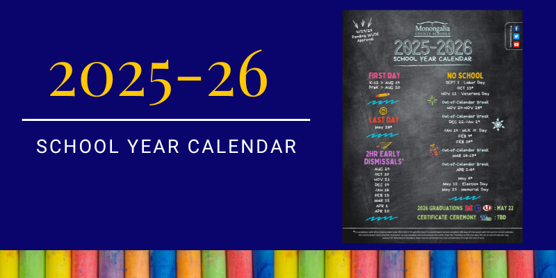 🍎Start planning for next year! The new 2025-26 Monongalia County Schools' calendar is now available at this link:  5il.co/2q3ct