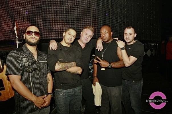 #throwbackthursday — Britney Band. Circus tour 2009. Styles, Natural, Me, Chris and Marc. Happy days. #britney #circustour #musicaldirector