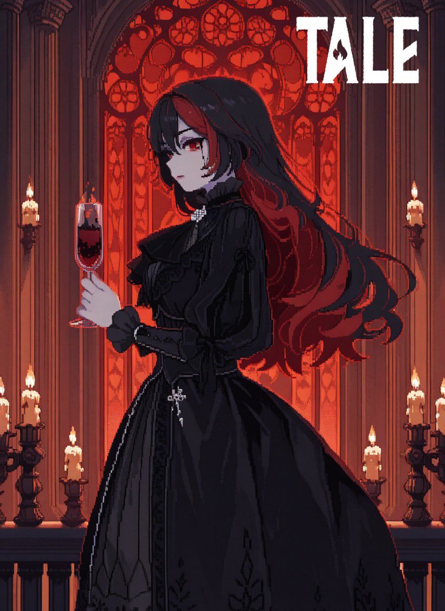 Bathed in crimson glow ‘neath flickering flame, Aetheria drinketh deep within her shadowed keep—blood, warmth, and silence her only companions.

The story of Aetheria is being told, if you wanna tag along share your $APE address for a change to be in the GTD phase🔥🩸