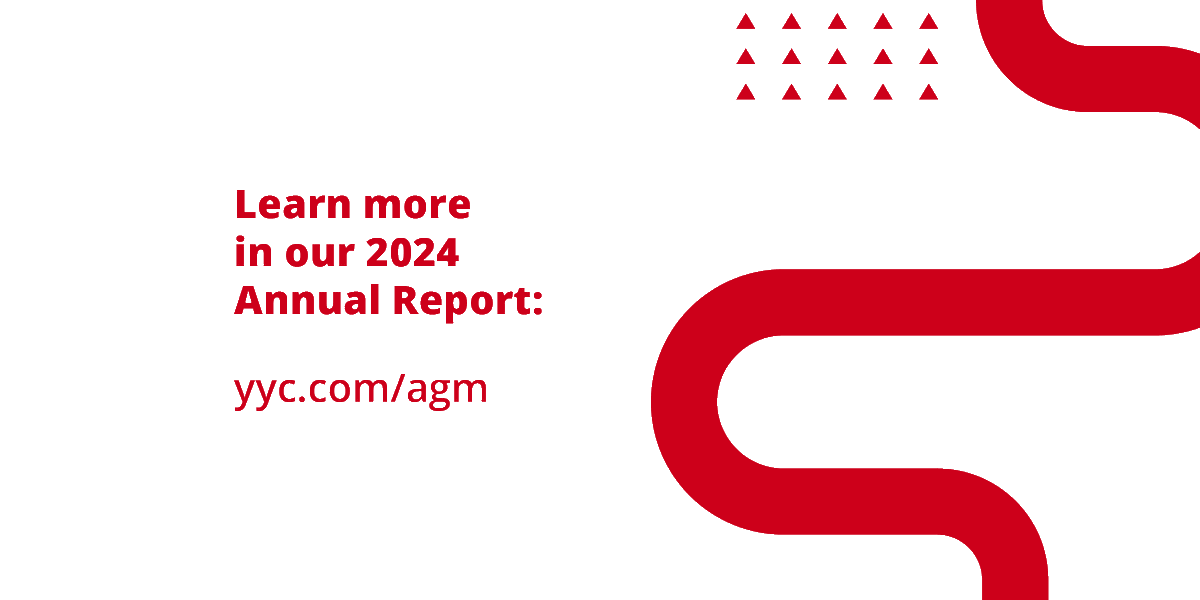 The Calgary Airport Authority’s 2024 Annual Report is now live! 
From milestones to future goals, see how YYC is soaring as an airport and a community. 
📖 Read it here: annualreport.yyc.com  
#YYC