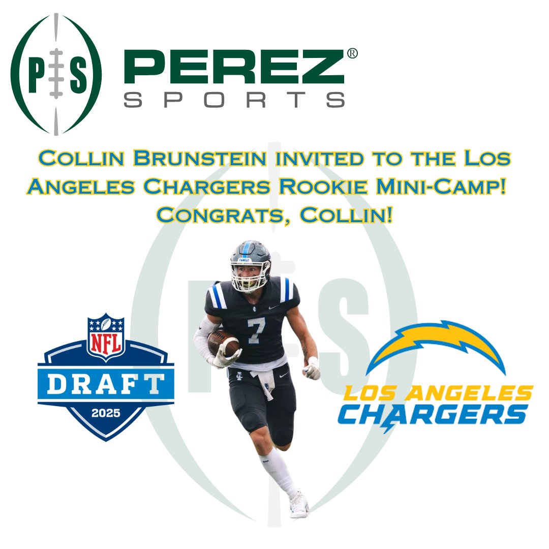 Perez Sports Associates, LLC. (@perezsports) on Twitter photo Congrats to our client, Collin Brunstein, on being invited to the Los Angeles Chargers Rookie Mini-Camp! <a href="/CollinBrunstein/">Collin Brunstein</a> <a href="/PerezSportsJP/">John Perez</a> <a href="/IC_Football/">Illinois College Football</a> <a href="/d3football/">D3football.com</a> <a href="/TropicalBowlUSA/">TRILLION TROPICAL BOWL</a> Congrats to our client, Collin Brunstein, on being invited to the Los Angeles Chargers Rookie Mini-Camp! <a href="/CollinBrunstein/">Collin Brunstein</a> <a href="/PerezSportsJP/">John Perez</a> <a href="/IC_Football/">Illinois College Football</a> <a href="/d3football/">D3football.com</a> <a href="/TropicalBowlUSA/">TRILLION TROPICAL BOWL</a>