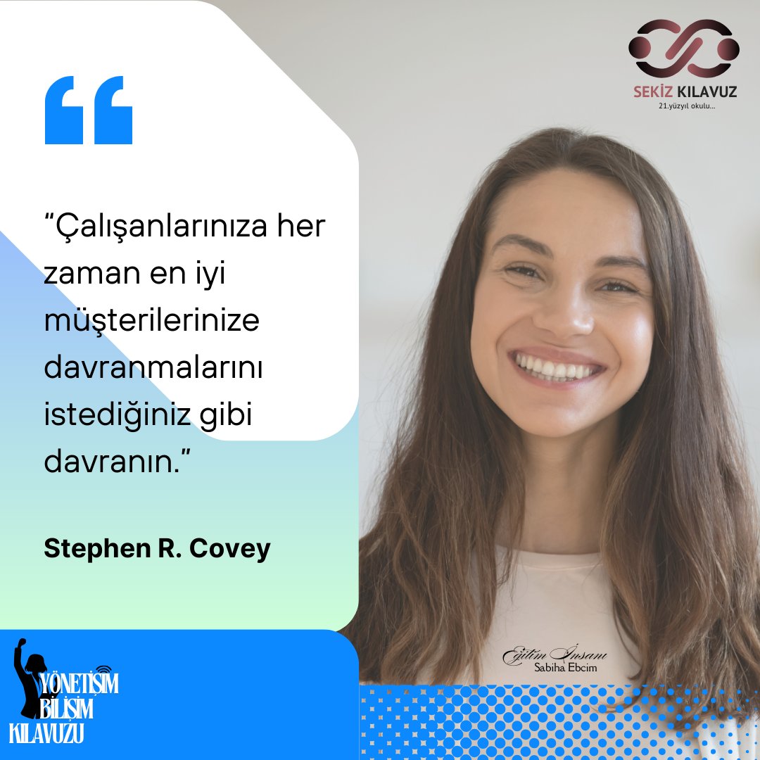 Sabiha Ebcim (@ebcimsabiha) on Twitter photo Liderlik anlayışımıza şu soruyla yeniden yön verelim “Ben çalışanlarıma, müşterilerimin hak ettiğinden daha azını mı sunuyorum?”
#eğitim #education #yönetişim #eğitiminsanı #sekizkılavuz #coach #coaching #strateji #patron #müşteri
<a href="/sekizkilavuz/">Sekiz Kılavuz (21.Yüzyıl Okulu)</a> Liderlik anlayışımıza şu soruyla yeniden yön verelim “Ben çalışanlarıma, müşterilerimin hak ettiğinden daha azını mı sunuyorum?”
#eğitim #education #yönetişim #eğitiminsanı #sekizkılavuz #coach #coaching #strateji #patron #müşteri
<a href="/sekizkilavuz/">Sekiz Kılavuz (21.Yüzyıl Okulu)</a>