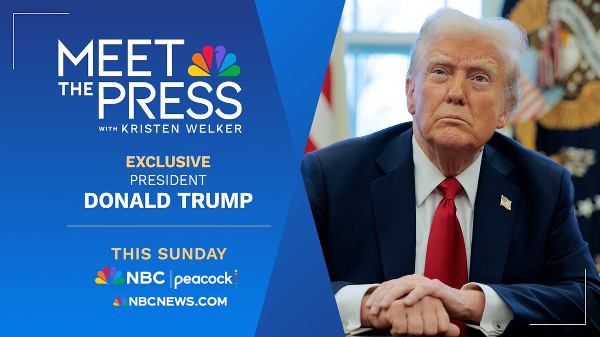 Join me on <a href="/MeetThePress/">Meet the Press</a> for my Sunday exclusive conversation with President Donald Trump.