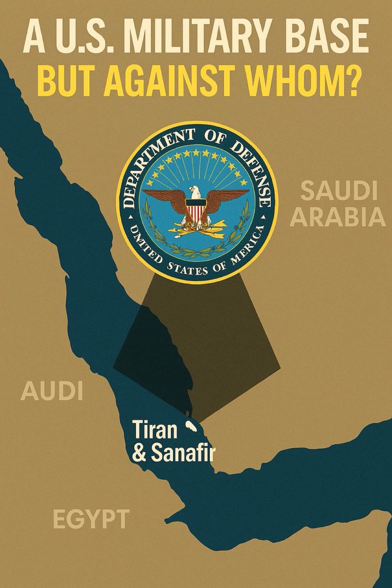 ⛔️تقرير خطير و هام جدا: ⛔️⛔️

تيران وصنافير - قطع الشطرنج - الولايات المتحدة. القاعدة الممنوحة، ولكن ضد من؟

يتم إعادة رسم خريطة الشرق الأوسط مرة اخرى - مثل ماحدث فى معاهدة سايكس بيكو‼️لكن هذه المرة، ليس بالأقلام، ولكن بالقواعد العسكرية ‼️.

عرضت المملكة العربية السعودية رسميا