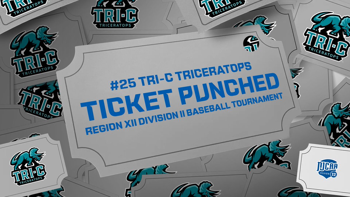 ⚾️ | The <a href="/OCCACSports/">OCCAC</a> Champions, <a href="/TriCAthletics/">Tri-C Athletics</a>, have clinched a spot in the Region XII Division II Baseball Tournament and will host an opening round best-of-three series! Congrats, Triceratops!

njcaaregion12.org/tournaments/bs…