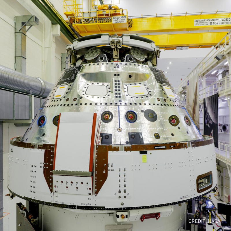 LMNews's tweet photo. .@LockheedMartin has completed assembly and testing of the @NASA_Orion spacecraft for Artemis II, transferring possession to the @NASAGroundSys team. This milestone is a significant step for @NASA establishing a human presence on the Moon.