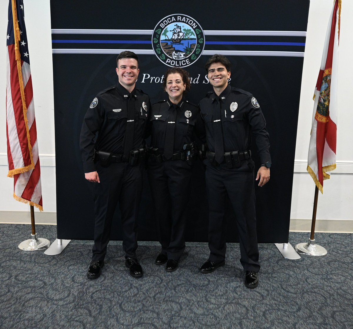 Join us in welcoming and congratulating our two newest members of the Boca Raton Police Services Department — Officer Shiver and Officer Toro! Today, they took the oath to serve and protect our community with honor and integrity. We’re excited and proud to have them on the