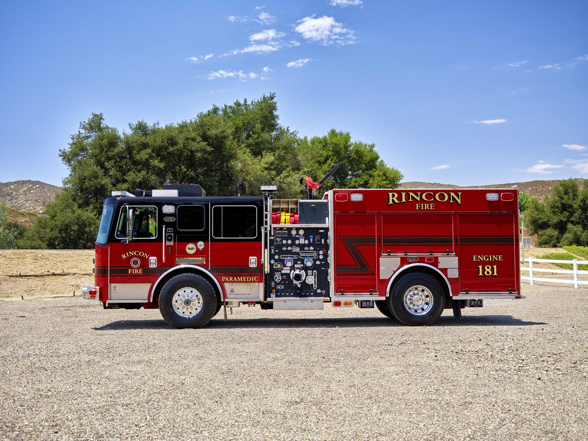 Our #truckofthemonth for May is this KME Custom Pumper for the Rincon Fire Department in California. Learn more about pumpers here  kmefire.com/pumper/ #KMEfire #KME #firetruck #firefighter #rinconca