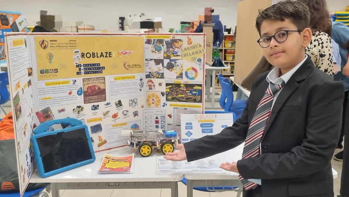 cigloballtd's tweet photo. There was a moment at @FSFUAE2025 that stayed with us.
Just after Lord Hogan-Howe’s keynote, a 10-year-old boy named Master Lakshya Chelawat took the stage to present his fire safety invention: Roblaze.
No notes. No nerves. Just belief.
#FireSafetyFuture #NextGenInnovators https://t.co/0fvJpN9TN6
