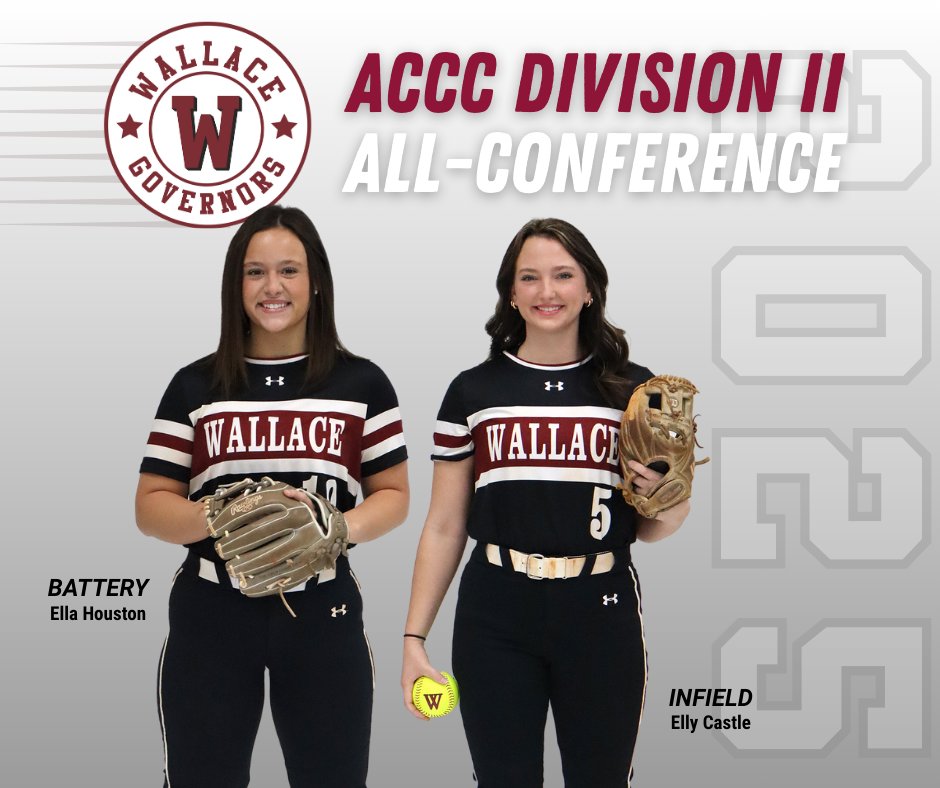Wallace Community College (@wccdothan) on Twitter photo 🥎 Congratulations to Lady Govs softball players Elly Castle (Infield) and Ella Houston (Battery) on being named to the ACCC Division II All-Conference Team! 👏💪 <a href="/govsoftball/">Wallace-Dothan Softball</a> 🥎 Congratulations to Lady Govs softball players Elly Castle (Infield) and Ella Houston (Battery) on being named to the ACCC Division II All-Conference Team! 👏💪 <a href="/govsoftball/">Wallace-Dothan Softball</a>