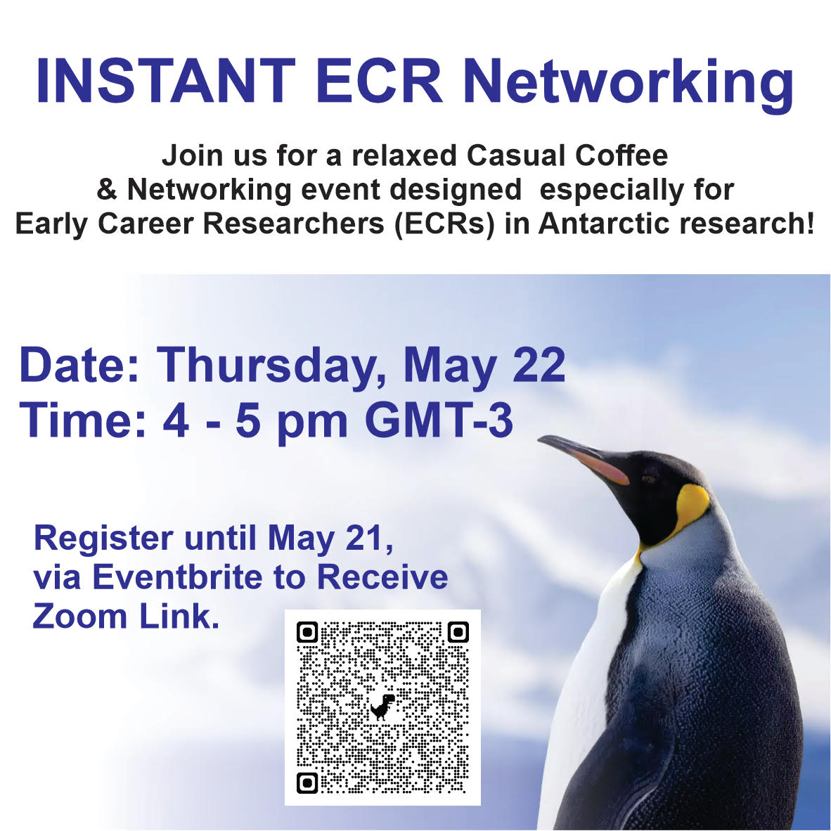 scar_instant's tweet image. Join our INSTANT Casual Coffee & Networking ECR event ☕
An opportunity to share experiences and learn more about Antarctica
📅 Wednesday, May 22, 2025
🕘 21:00–22:00 CEST
📍Online – Registration: tinyurl.com/INSTANT-ECRs
@SCAR_Tweets