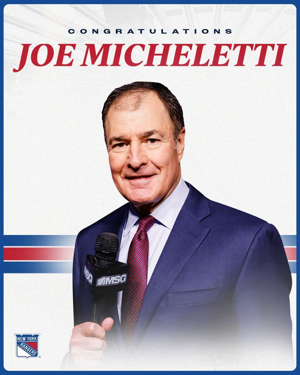 19 unforgettable years in the #NYR booth.

Congratulations, Joe, and wishing you all the best in retirement. 💙♥️