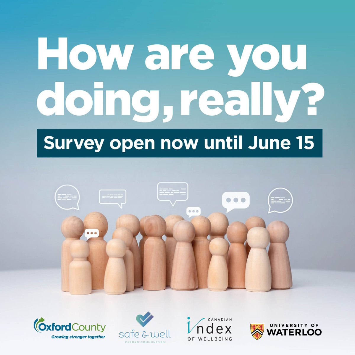 The Canadian Index of Wellbeing Survey opens today inviting every Oxford County resident aged 16+ to take part to help shape a better future for Oxford. The survey closes June 15, 2025. To learn more and to complete the survey, visit oxfordcounty.ca/wellbeing-surv….