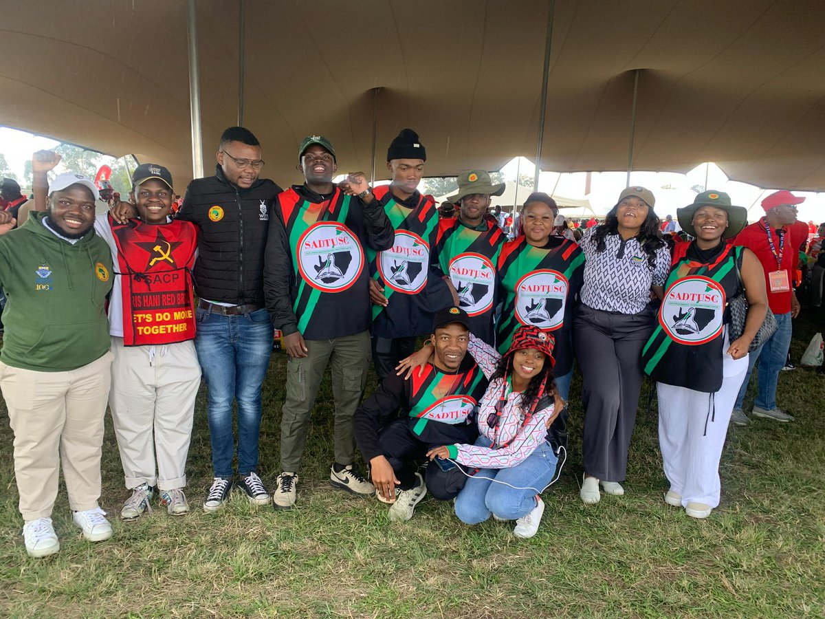 gpsadtusc's tweet image. [In Pictures] Cadres of SADTUSC Gauteng, led by Provincial Convener, Cde Tshiamo Chuma, attended the May Day celebrations in honour of workers, organised by COSATU at the Sharpeville Cricket Pitch, Sedibeng.

Issued by
SADTUSC Gauteng