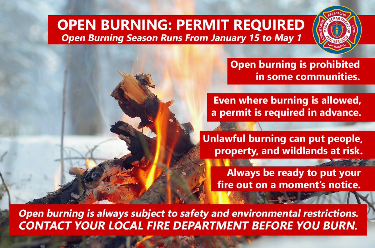 Brush burning season ended today, May 1st so permits will no longer be issued and burning brush is prohibited until next season (January).
