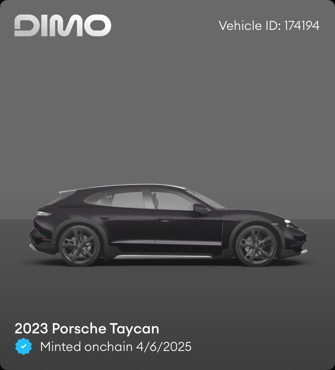 930RB's tweet image. I just minted my car onchain with @DIMO_Network
