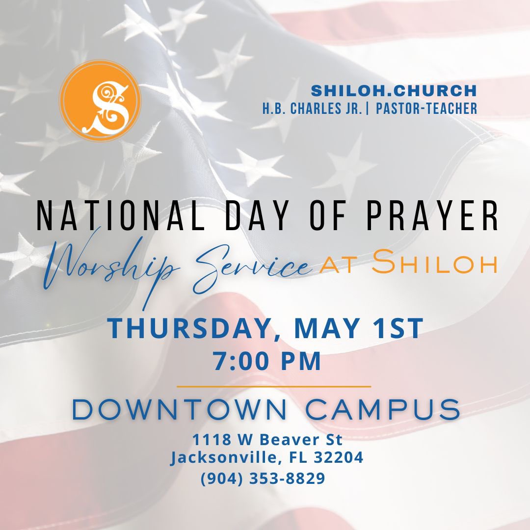 Join us for National Day of Prayer Service at 7PM on our Downtown Campus. Please join us as we draw near to the throne of grace (Hebrews 4:16).