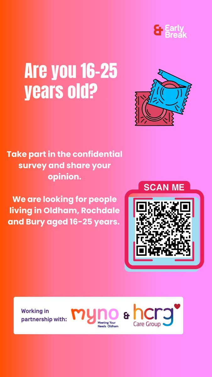 Early Break (@earlybreakuk) on Twitter photo Are you 16-25? Do you have 5 spare minutes to complete our survey about sexual health? 
surveymonkey.com/r/HNGWD8G#
#survey #sexualhealth #HCRG #EarlyBreak Are you 16-25? Do you have 5 spare minutes to complete our survey about sexual health? 
surveymonkey.com/r/HNGWD8G#
#survey #sexualhealth #HCRG #EarlyBreak