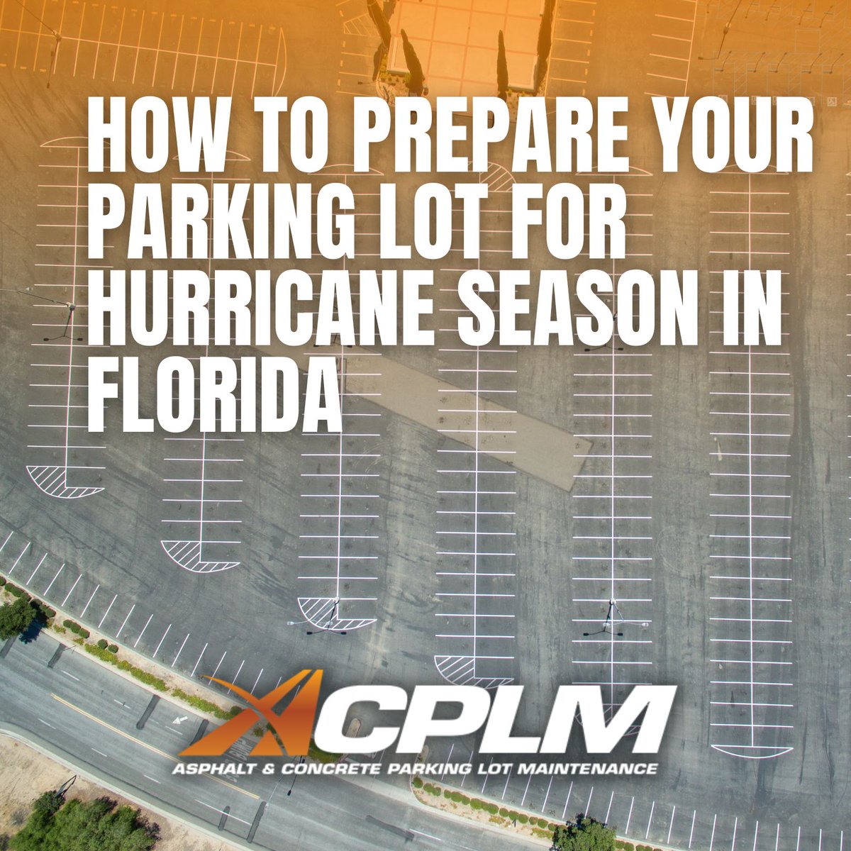 ACPLMinc's tweet photo. Is your parking lot ready for hurricane season?

 🌀 Clear debris, check drainage, seal cracks, and inspect curbs.
 ✅ Call ACPLM for a professional inspection and storm prep: 813-633-0548.

Stay safe—protect your pavement before the storms roll in!

Lic # CGC1530365 https://t.co/ItuZ22okMW