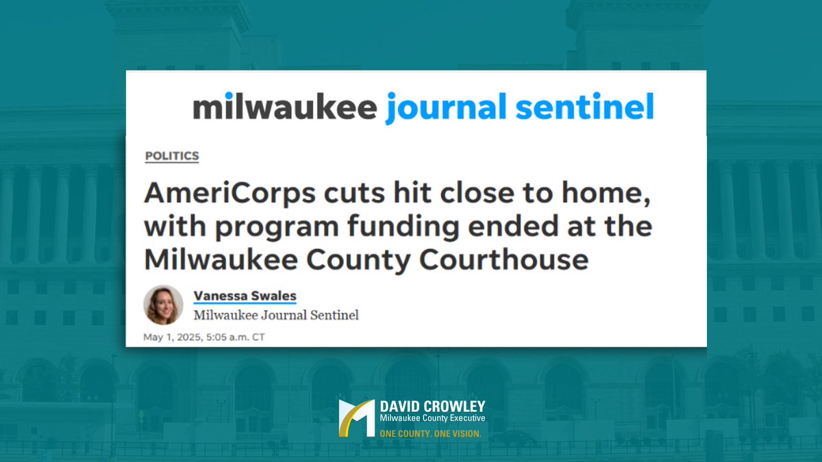 .<a href="/AmeriCorps/">AmeriCorps</a> is critical in fostering the next generation of leaders throughout Milwaukee County. I know this is true because AmeriCorps Public Allies was where I learned the foundation of community organizing and found my calling as a public servant. Simply put, we need