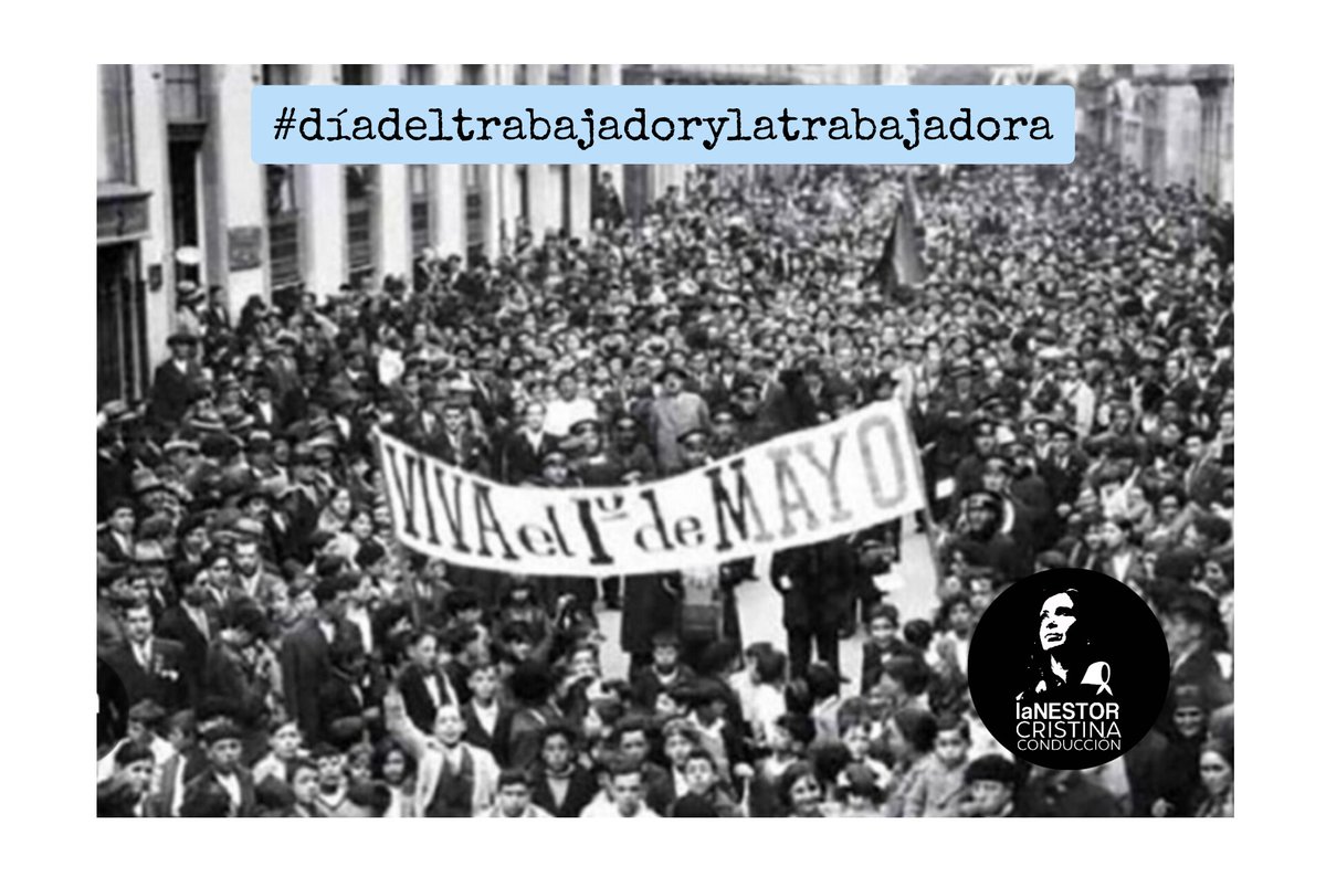🇦🇷Celebramos el día del trabajadxr en honor a cientos de obreros que en mayo de 1886 dejaron su vida en la lucha por mejoras laborales, reducción horaria y dignidad en la producción de sus tareas.

🇦🇷Hoy y siempre luchemos!!

#1DeMayo

<a href="/danidl_santos/">Daniel de los Santos</a>
<a href="/FerRaverta/">Fernanda Raverta</a>
