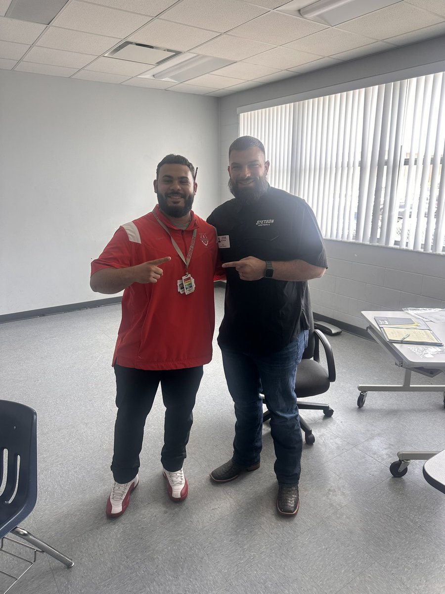 Dustin Kincaid (@coachklbs) on Twitter photo Great kicking it with Head Coach <a href="/CoachD_Simmons/">DeAndra’ Simmons</a> got another TN guy to FL 901 to 813. Got to learn a lot about <a href="/EBIndiansFB/">East Bay Football</a> him and <a href="/Justin_Cab10/">Justin Caballero</a> 2 solid coaches looking to make a big impact this season!
#ChaseGreatness #GoHatters #SUitUp Great kicking it with Head Coach <a href="/CoachD_Simmons/">DeAndra’ Simmons</a> got another TN guy to FL 901 to 813. Got to learn a lot about <a href="/EBIndiansFB/">East Bay Football</a> him and <a href="/Justin_Cab10/">Justin Caballero</a> 2 solid coaches looking to make a big impact this season!
#ChaseGreatness #GoHatters #SUitUp