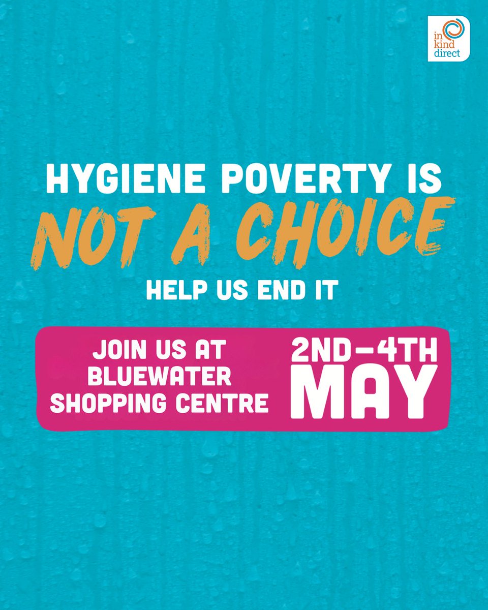 Something big is coming to Bluewater tomorrow... 👀🧡

Come to see us in the Upper Rose Gallery community space this weekend 📍Bluewater Shopping Centre

Hygiene poverty is #NotAChoice

Every child deserves a #CleanStartInLife