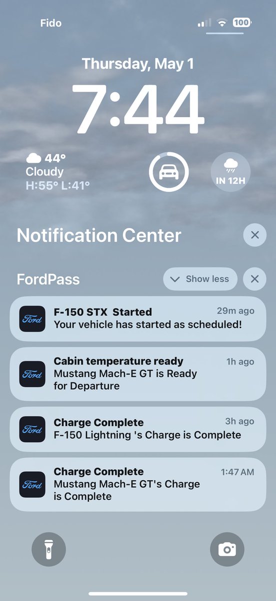 Jim_363's tweet photo. So nice when everything just works! 
#F150Lightning #MustangMachE #FordPass https://t.co/4tPHamI0m6