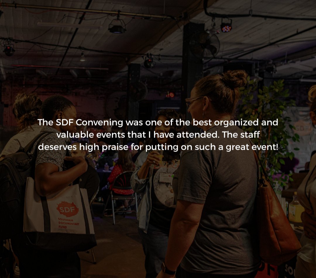 The Southern Documentary Convening was an inspiring space for filmmakers to connect, learn, and grow together.

See what attendees had to say about their experience! 🎬✨

#SDFConvening #DocumentaryFilm #SouthernStories