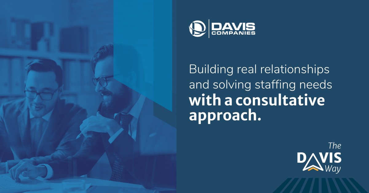 TheDavisCos's tweet photo. Helping people is why we come to work every day. 💼

It’s our mission, our passion, and our promise. 💙

This is the #DAVISWay. 

Learn more about our approach to staffing and what makes us different! https://t.co/9QkknX5W0D 

#staffingsolutions #staffingagency #recruitment https://t.co/v2cOtpAJPp