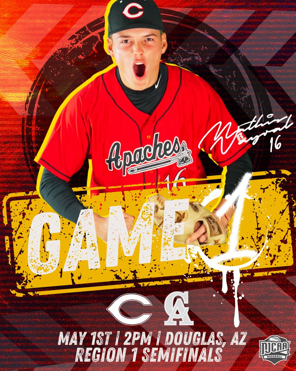 Cochise College Athletics (@ccathletics1) on Twitter photo π°π'π ππ ππππ.
π: Region Semifinals-Game 1
π: #3 Central Arizona
π: Douglas, AZ
π: 2:00PM
πΊ: tinyurl.com/mry4mfv9
π±: <a href="/BaseballCochise/">Cochise Baseball</a> π°π'π ππ ππππ.
π: Region Semifinals-Game 1
π: #3 Central Arizona
π: Douglas, AZ
π: 2:00PM
πΊ: tinyurl.com/mry4mfv9
π±: <a href="/BaseballCochise/">Cochise Baseball</a>