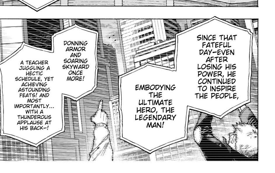 "Forgotten" btw, "gave up on being a hero" btw, "burnout" btw