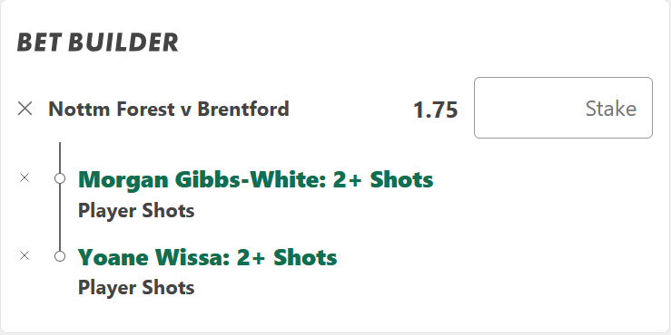 EVPositions's tweet image. 💰Stake 1.25u 
📊Minimum odds 1.70

🎯Morgan Gibbs-White/Yoane Wissa 2+ Shots each

💰Stake 0.25u
📊Minimum odds 3.4

🎯Morgan Gibbs-White/Yoane Wissa 1+ Shot on Target each

#NFOBRE #EPL #NFFC #BrentfordFC