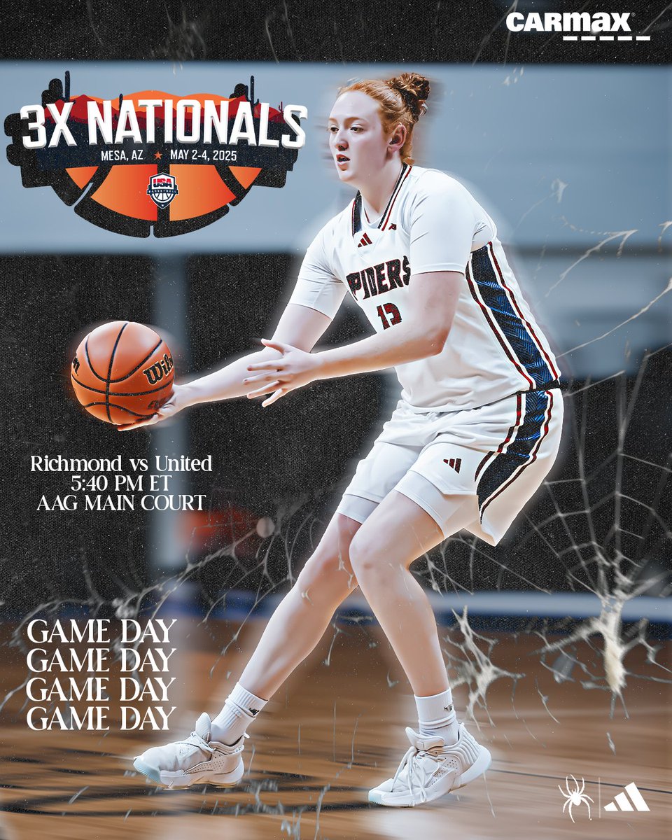 Richmond Women’s Basketball (@spiderwbball) on Twitter photo 𝐆𝐨 𝐭𝐢𝐦𝐞 𝐨𝐮𝐭 𝐰𝐞𝐬𝐭. 🕷️🏀
<a href="/SpiderAthletics/">Richmond Athletics</a> // #OneRichmond
📍 – Mesa, Ariz. / Arizona Athletic Grounds
🆚 – United
🕐 – 5:40 p.m. ET
3X National Central: spides.us/4jIpnDm
Livestream: spides.us/4d1io5N 𝐆𝐨 𝐭𝐢𝐦𝐞 𝐨𝐮𝐭 𝐰𝐞𝐬𝐭. 🕷️🏀
<a href="/SpiderAthletics/">Richmond Athletics</a> // #OneRichmond
📍 – Mesa, Ariz. / Arizona Athletic Grounds
🆚 – United
🕐 – 5:40 p.m. ET
3X National Central: spides.us/4jIpnDm
Livestream: spides.us/4d1io5N