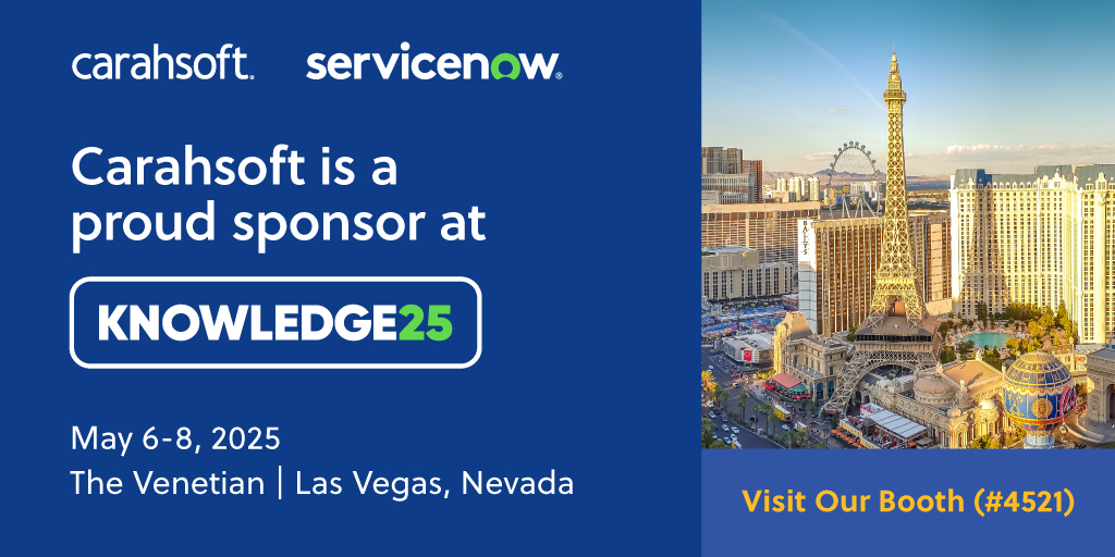 Carahsoft (@carahsoft) on Twitter photo We will be at <a href="/ServiceNow/">ServiceNow</a> Knowledge 2025. Visit us at booth #4521 from May 6-8 in Las Vegas for insights and next-gen solutions: carah.io/0a5b7 We will be at <a href="/ServiceNow/">ServiceNow</a> Knowledge 2025. Visit us at booth #4521 from May 6-8 in Las Vegas for insights and next-gen solutions: carah.io/0a5b7