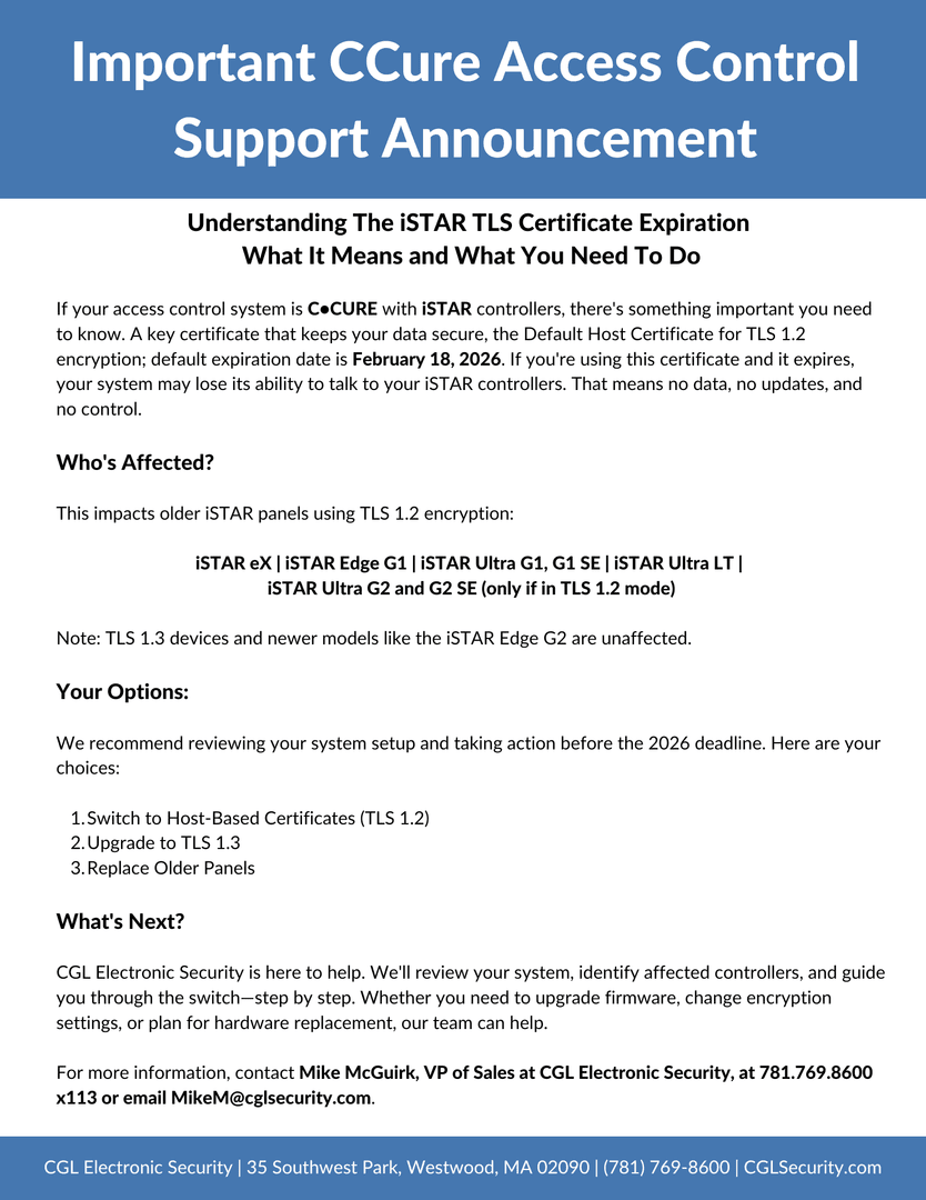 Understanding The iSTAR TLS Certificate Expiration

What It Means and What You Need To Do