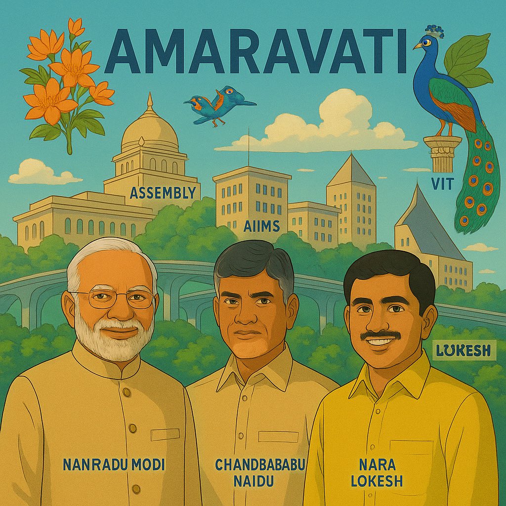 unexpected5678's tweet image. Welcome to Amaravati, Modi ji!
Tomorrow marks a new dawn — the rebirth of our dream capital.
A future-ready city begins now. #AmaravatiRelaunch #WelcomeModi

@ncbn @naralokesh @narendramodi