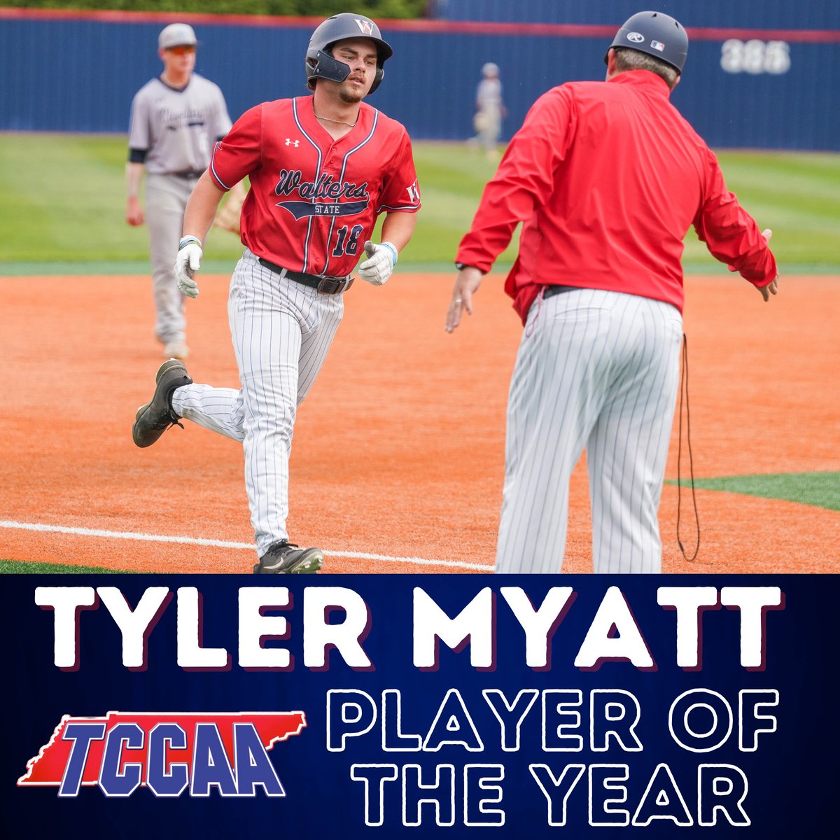 Walters State Athletics (@waltersstsports) on Twitter photo Congratulations to <a href="/WSCCbaseball/">WaltersStBaseball</a>’s Tyler Myatt on being named the TCCAA Baseball Player of the Year! Congratulations to <a href="/WSCCbaseball/">WaltersStBaseball</a>’s Tyler Myatt on being named the TCCAA Baseball Player of the Year!