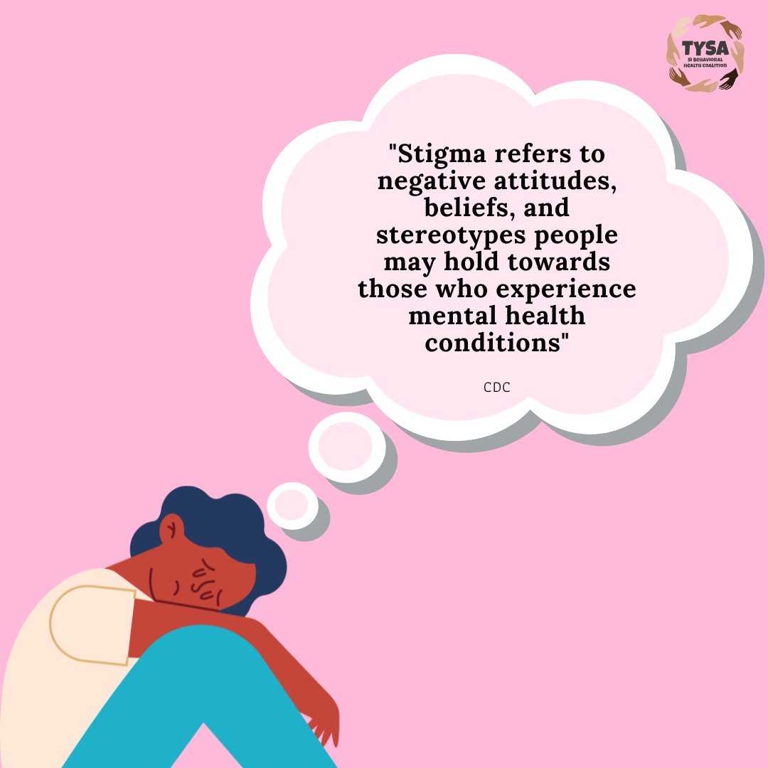 TYSAnetwork's tweet image. What is stigma? How does it show up in our day to lives in terms of mental health? Scroll to learn more.  #Stigma #StatenIsland #Recovery #RecoveryIsPossible #MentalHealth #Ideation #Okay #ItsOkayNotToBeOkay #MentalHealthMondays