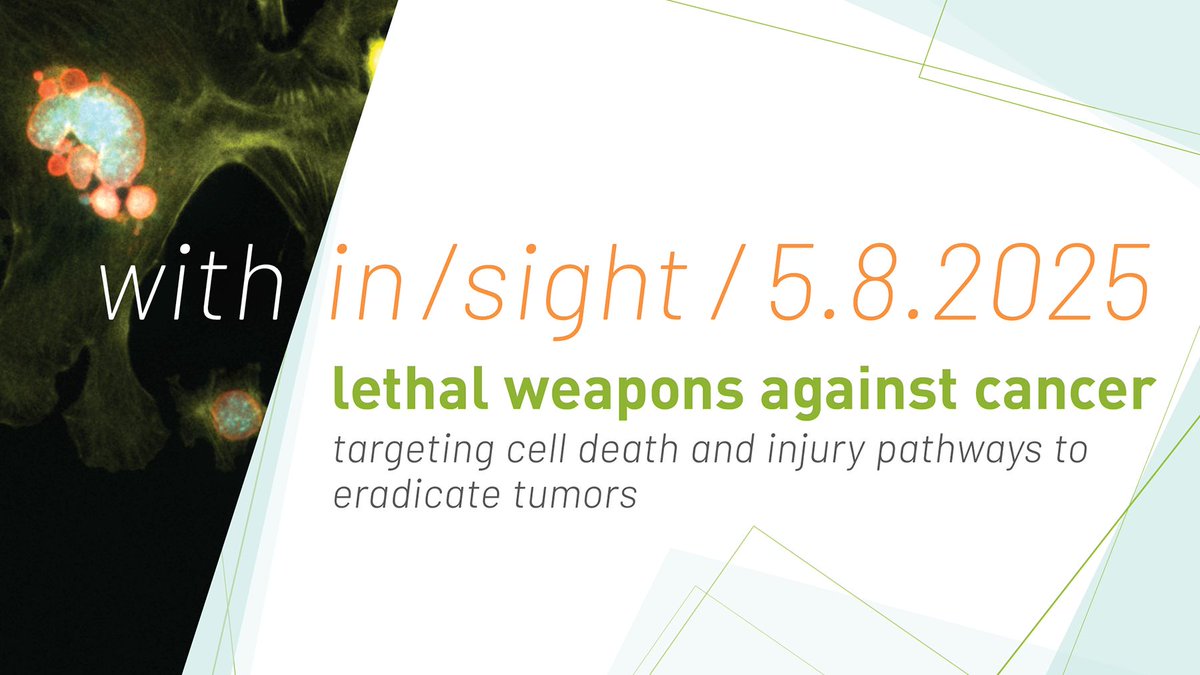 Does it matter how treatments kill cancer cells? Lethal Weapons Against Cancer will explore this question as KI researchers discuss how different mechanisms of cell death and injury can eliminate tumors. Join us on May 8: eventbrite.com/e/lethal-weapo…