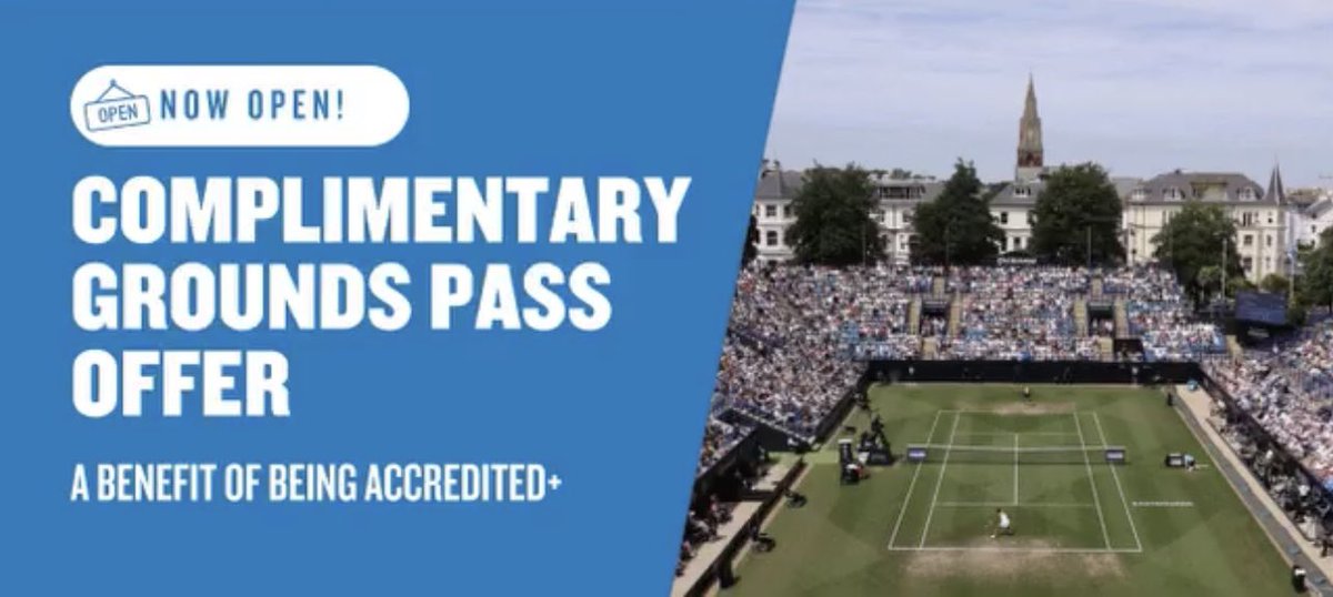 Accredited+ coaches 👀

Complimentary grounds passes to Nottingham and Eastbourne now available for Accredited+ coaches🏆

👉 lta.org.uk/coach-hub/my-b…